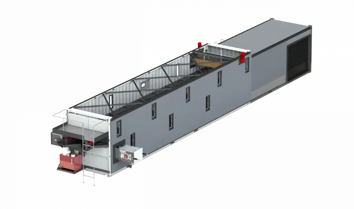 Industrial biomass dryer for wood chips – Green Energy Systems