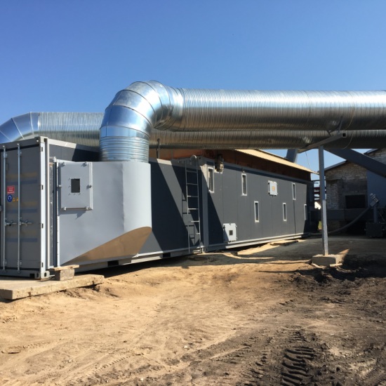 Industrial biomass dryer for wood chips – Green Energy Systems