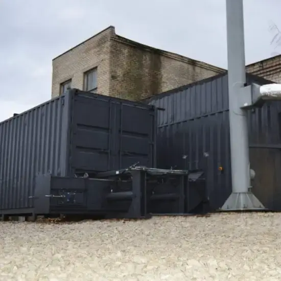 500 kW wood chip boiler house with biomass heating and pipework – Green Energy Systems