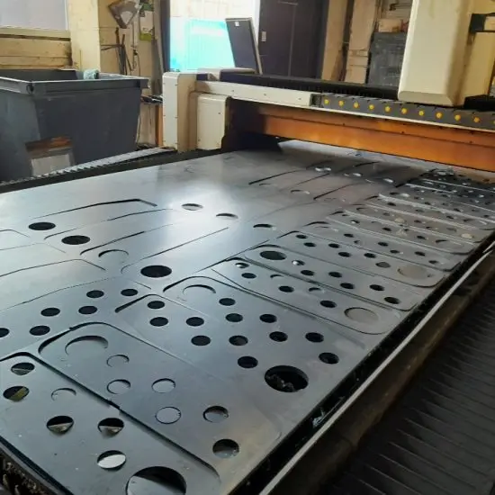 Precision laser cutting of steel components – Green Energy Systems