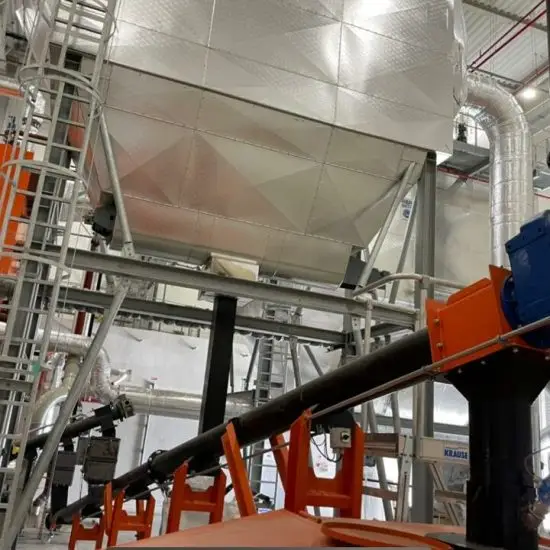 14 MW biomass boiler house with full pipework and heat distribution system – Green Energy Systems