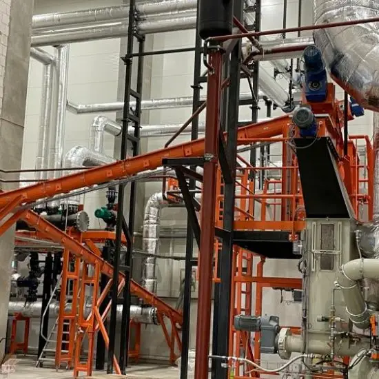 14 MW biomass boiler house with complete pipework and installation – Green Energy Systems