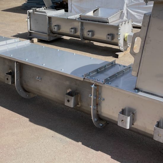 Metal framework with attached components